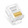 Picture of NECABLES 20Pack Telephone Modular Plug RJ11/RJ12 6P6C Connector for Phone Line Cord (Compatible with Both Solid and Stranded Wire)