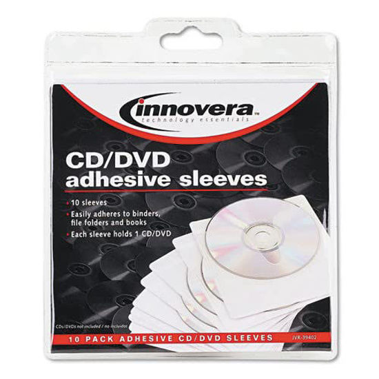 Picture of Innovera IVR39402 Self-Adhesive CD/DVD Sleeves (10/Pack)