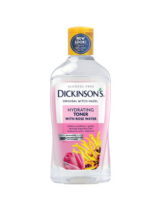 Picture of Dickinson's Enhanced Witch Hazel Hydrating Toner with Rosewater, Alcohol Free, 98% Natural Formula, 16 Fl Oz