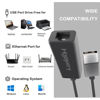 Picture of USB to Ethernet Adapter, Hopjuery Driver Free USB 2.0 to 10/100 Mbps Ethernet LAN Network Adapter, RJ45 Internet Adapter Compatible with MacBook, Surface,Notebook PC with Windows, XP, Vista, (twopack)