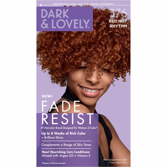 Picture of SoftSheen-Carson Dark and Lovely Fade Resist Rich Conditioning Hair Color, Permanent Hair Color, Up To 100 percent Gray Coverage, Brilliant Shine with Argan Oil and Vitamin E, Red Hot Rhythm