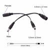 Picture of COOLM DC Power Cord 5.5mm x 2.1mm Female to 5.5mm x 2.5mm Male DC Power Adapter Cable for LED Strip, Monitor, Camera 2pcs