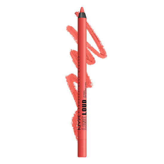 Picture of NYX PROFESSIONAL MAKEUP Line Loud Lip Liner, Longwear and Pigmented Lip Pencil with Jojoba Oil & Vitamin E - Stay Stuntin' (Midtone Bright Orange)