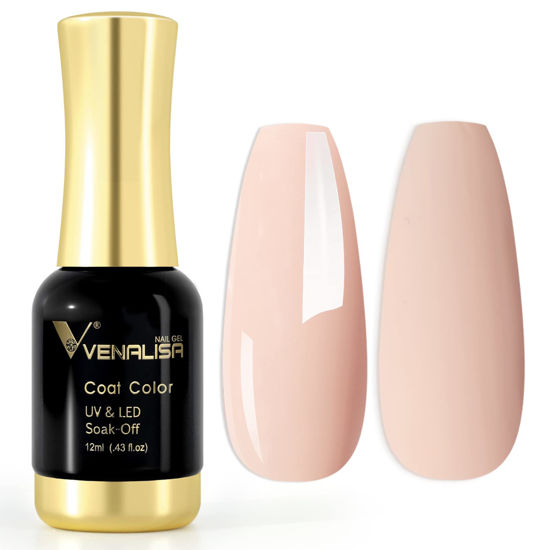 Picture of VENALISA Gel Nail Polish, Spring Summer Natural Light Ivory Color Soak Off UV LED Nail Gel Polish Nail Art Starter Manicure Salon DIY at Home