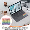 Picture of SYNERLOGIC Microsoft Word/Excel (for Windows) Reference Guide Keyboard Shortcut Sticker, Laminated, No-Residue Vinyl (Rainbow/Small)