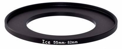 Picture of 55mm to 82mm Step Up Ring Filter/Lens Adapter 55 Male 82 Female Stepping Adapter.