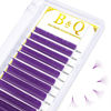 Picture of Colored Eyelash Extensions Purple Easy Fan Volume Lashes D-0.05-15-20 MIX Color Lashes Easy Fan Lashes Mixed Lash Tray C D Curl Volume Lash Extensions by B&Q LASH (Purple-D-0.05,15-20MIX)