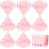 Picture of 8 Pcs Cotton Powder Puff Face,JASSINS Triangle super soft for Both dry and wet Makeup Setting/Concealer/Loose and Body Powder/Foundation/Blush Makeup Sponge Set (Pink)