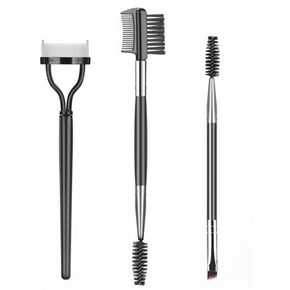 Picture of SWEET VIEW Eyebrow Brush Eyelash Separator Brow Comb & Lash Spoolie Professional Eye Makeup Tools (3 Pieces Set)