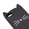 Picture of YONOCOSTA Cute iPod Touch 7 Case, iPod Touch 6 Case, iPod Touch 5 Case, Funny Animal Black Whisker Cat Ears Kitty 3D Cartoon Soft Silicone Shockproof Case Cover for iPod Touch 7th/ 6th/ 5th Generation