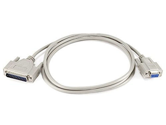 Picture of Monoprice Molded Null Modem Cable - 6 Feet - DB9 Female to DB25 Male