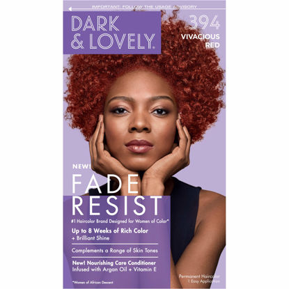 Picture of SoftSheen-Carson Dark and Lovely Fade Resist Rich Conditioning Hair Color, Permanent Hair Color, Up To 100 percent Gray Coverage, Brilliant Shine with Argan Oil and Vitamin E, Vivacious Red