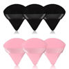 Picture of 6Pcs Velour Triangle Powder Puff,Soft Pure Cotton Face Makeup Sponge Powder Puffs,Loose Powder Cosmetic Foundation Mineral Powder Wet Dry-Black/Pink