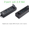 Picture of USB Hub, USB Splitter, 5-Port HUB External Combo USB 2.0 HUB+SD Multi-Function Card Reader for Mac Pro/Mini, iMac, Ps4, Surface Pro, XPS, PC, Flash Drive, More. (Black-5)