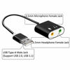 Picture of KIMAFUN USB External Stereo Sound Adapter for Windows and Mac with Two Separated 3.5mm Jack, Plug and Play No Drivers Needed?