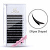 Picture of LANKIZ Ellipse Eyelash Extensions 0.2mm C Curl 11mm Flat Eyelash Extension Light Lashes Mink Individual Eyelashes Extension Mink False Lashes Supplies for Salon