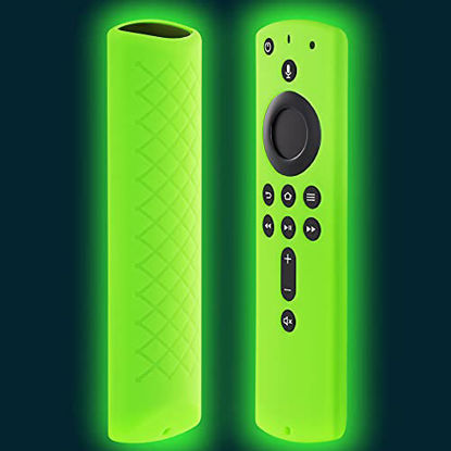 Picture of Firestick Remote Case Glow in The Dark, Firetv4k TV Stick Remote Cover Compatible with Amazon Fire Stick Remote Firestick Case for Fire TV 4K Stick Skin Sleeve Green