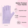 Picture of AIRSEE UV Gloves for Nail Lamp,Professional UPF50+ UV Protection Gloves for Manicures Nail Art,Fingerless Gloves That Shield Skin from The Sun and Nail Lamp