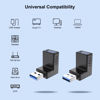 Picture of USB 3.0 Adapter 90 Degree Male to Female Combo Vertical Up and Down Angle Coupler Connector by Oxsubor