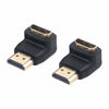 Picture of VCE HDMI 90 Degree Adapter 2 Pack, Right Angle HDMI Male to Female l Adapter 3D&4K Supported