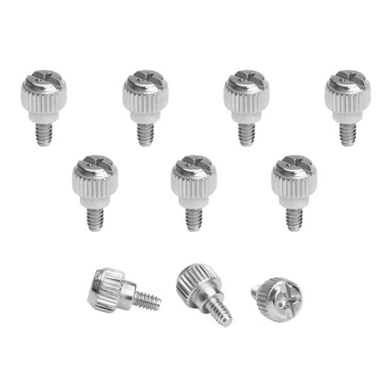 Picture of Xcotro 10PCS 6#-32 Thumbscrews Thumb Screws 6-32 Thread Screw with Phillips Head for DIY PC Computer Case Cover/Power Supply/PCI Slots/Hard Drives (Silver)