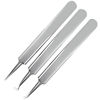 Picture of Blackhead Remover Tweezers,Comedone Extractor, 3 in 1 Professional Stainless Skin Zit Acne Blemish Whitehead Popping Removing Surgical Tools Set, Silver