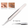 Picture of Blackhead Remover Tweezers,Comedone Extractor, 3 in 1 Professional Stainless Skin Zit Acne Blemish Whitehead Popping Removing Surgical Tools Set, Silver