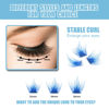 Picture of DIY Eyelash Extension, 3D Effect Individual Melt Flare Lash Cluster Natural Lashes Set, Home Eyelash Extension, D curl Lashes Pack 12mm,14mm (16MM-Gradient Blue)