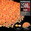 Picture of 2500pcs 5mm Resin Rhinestones Bulk, Orange AB Flatback Round Jelly Rhinestones Bedazzling Non Hotfix Crystal Gems Large Quantity Wholesale for DIY Crafts Clothes Bottles Tumblers Face Makeup Manicure