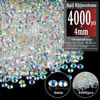 Picture of 5000pcs 3mm Resin Rhinestones Bulk, Transparent AB Flatback Round Jelly Rhinestones Bedazzling Non Hotfix Crystal Gems Large Quantity Wholesale for DIY Crafts Clothes Tumblers Face Makeup Manicure