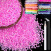 Picture of 5000pcs 3mm Resin Rhinestones Bulk, Pink AB Flatback Round Jelly Rhinestones Bedazzling Non Hotfix Crystal Gems Large Quantity Wholesale for DIY Crafts Clothes Bottles Tumblers Face Makeup Manicure