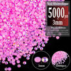 Picture of 5000pcs 3mm Resin Rhinestones Bulk, Pink AB Flatback Round Jelly Rhinestones Bedazzling Non Hotfix Crystal Gems Large Quantity Wholesale for DIY Crafts Clothes Bottles Tumblers Face Makeup Manicure