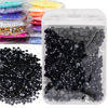 Picture of 4000pcs 4mm Resin Rhinestones Bulk, Black Flatback Round Jelly Rhinestones Bedazzling Non Hotfix Crystal Gems Large Quantity Wholesale for DIY Crafts Clothes Bottles Tumblers Face Makeup Manicure