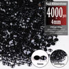 Picture of 4000pcs 4mm Resin Rhinestones Bulk, Black Flatback Round Jelly Rhinestones Bedazzling Non Hotfix Crystal Gems Large Quantity Wholesale for DIY Crafts Clothes Bottles Tumblers Face Makeup Manicure