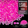 Picture of 1500pcs 6mm Resin Rhinestones Bulk, Hot Pink AB Flatback Round Jelly Rhinestones Bedazzling Non Hotfix Crystal Gems Large Quantity Wholesale for DIY Crafts Clothes Tumblers Face Makeup Manicure