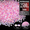 Picture of 2500pcs 5mm Resin Rhinestones Bulk, Light Pink AB Flatback Round Jelly Rhinestones Bedazzling Non Hotfix Crystal Gems Large Quantity Wholesale for DIY Crafts Clothes Tumblers Face Makeup Manicure