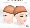 Picture of Wig Caps, MORGLES 20pcs Brown Wig Caps Stocking Caps For Wigs Stretchy Nylon Wig Caps For Women Men-Brown