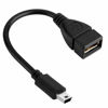 Picture of SaiTech IT Mini USB OTG Cable for Digital Cameras - USB A Female to Mini USB B 5 Pin Male Adapter Cable