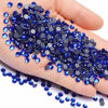 Picture of 4500 Pieces Hot Fix Glass Flatback Rhinestones HotFix Round Crystal Gems (Sapphire, SS6)