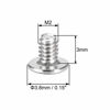 Picture of uxcell M2x3mm Phillips Screw Fastener Silver Tone 3.8mm Dia Screw Head for Laptop PC TV Fan Switch 50pcs