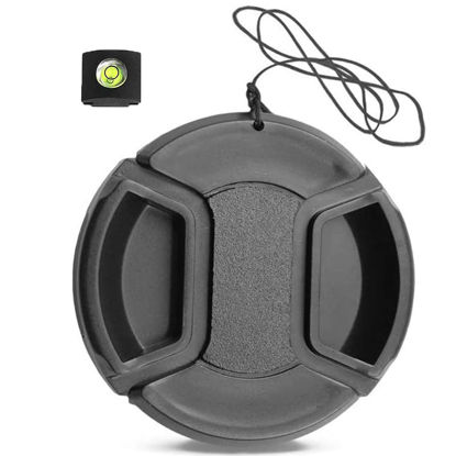 Picture of 72mm Camera Lens Cap Draduo Camera Lens Cover Snap-On Center Pinch Compatible with Nikon Canon Sony Camera