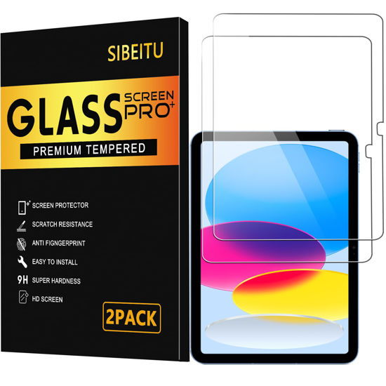 GetUSCart- SIBEITU 2 Pack Screen Protector Compatible with iPad10th Generation  10.9 Inch (Model A2696 / A2757 / A2777), Tempered Glass Film Guard for iPad  10th Gen 2022 Released.
