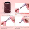 Picture of MelodySusie 100 Pcs Professional Sanding Bands Nail Manicure 180 Grit File Sand Piece Set For Nail Drill Bits