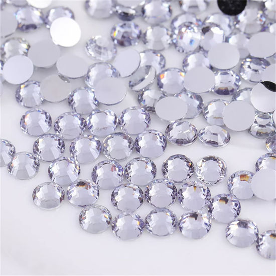 Picture of 3000 Pieces SS12 3mm Flatback Rhinestones Clear Glass Round Gems Crystals for Nail Art DIY Crafts Clothes Shoes Bags （White）