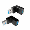 Picture of USB 3.0 Male to Female 90 Degree Right Angle Extension Adapter USB Upward and Downward Connector