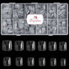 Picture of Buqikma [Short] [Square] Nail Tips - 600PCS False Nails, Acrylic, Clear, Half Cover for DIY & Salon