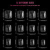 Picture of Buqikma [Short] [Square] Nail Tips - 600PCS False Nails, Acrylic, Clear, Half Cover for DIY & Salon