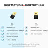 Picture of Bluetooth Adapter for PC 5.0, ALINKVITE Bluetooth Adapter for Win 11/10/8.1/8/7 , Bluetooth Dongle with Ultra-Range, Mini-Sized, Dual-Mode, Bluetooth Dongle for PC