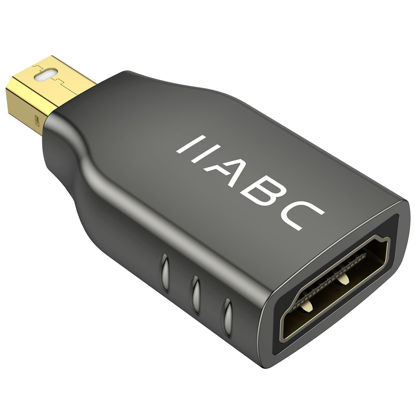 Picture of IIABC 4K Mini DisplayPort to HDMI Adapter, Mini DP to HDMI Converter Compatible for MacBook Air/Pro, Mac Mini, iMac, Surface, Monitor/TV/Projector - Grey