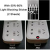 Picture of LED Light Blocking Stickers (2 Sheets), LED Light Blackout Sticker Light Dimming Stickers, LED Filters Dimming Sheets for Routers, TV LED Covers Blackout, Dimming 50%~80% of LED Lights (2Sheets = 1 Cut Out + 1 Uncut)